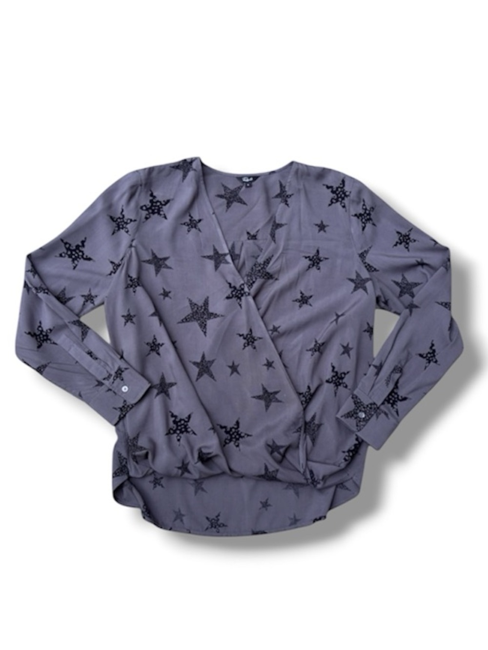 Rails Hillary Charcoal Cheetah
Stars Faux Wrap Pullover Blouse
Size Small - Picture 2 of 13